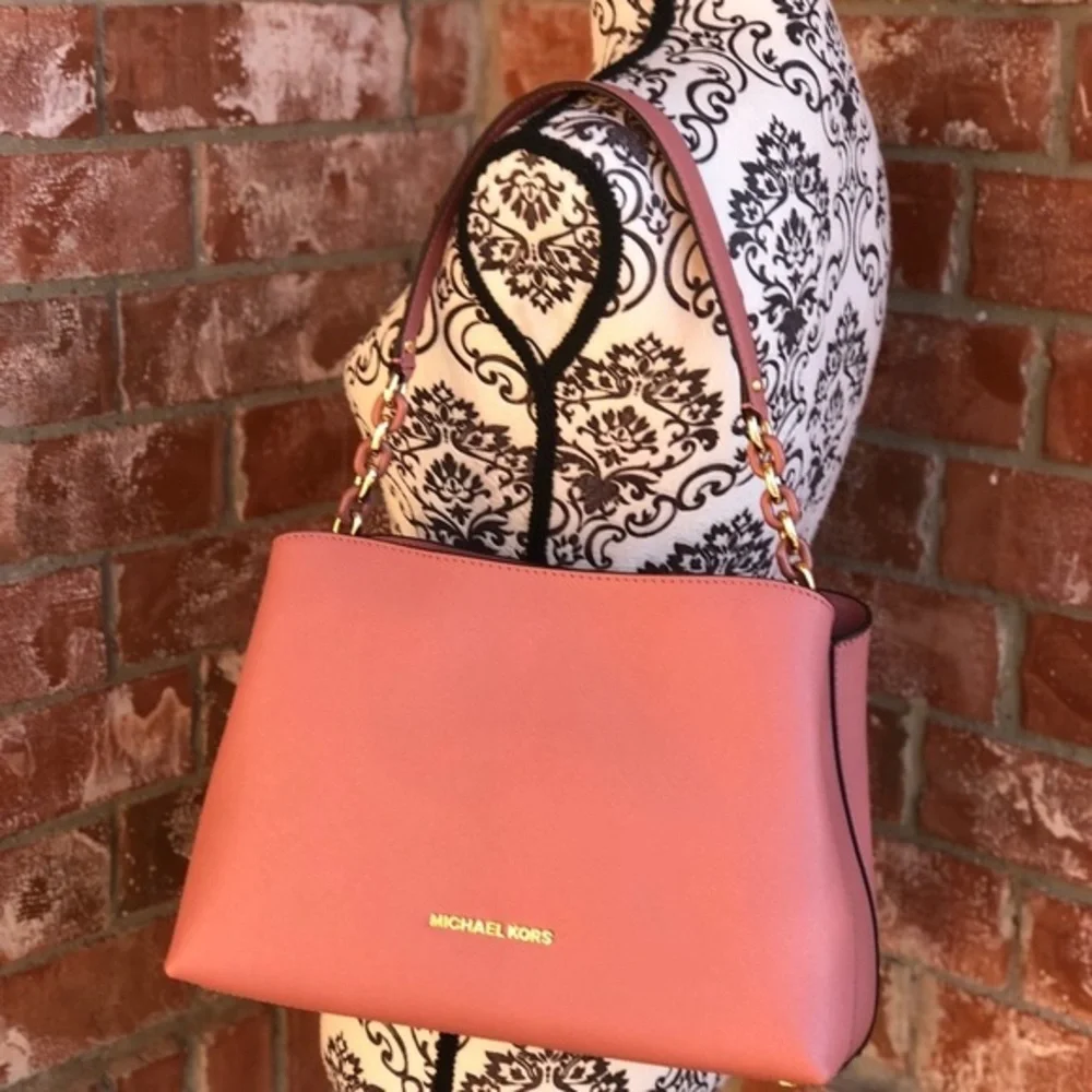 Michael kors LG EW satchel leather bag Rose